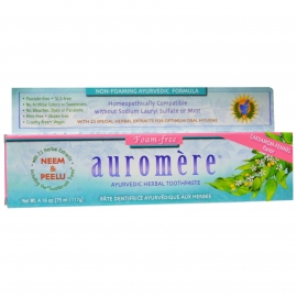 Ayurvedic Herbal Toothpaste, Foam-Free, Mint -Free, Cardamom-Fennel Flavor