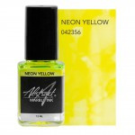 marble ink neon yellow