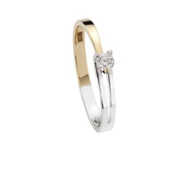 Gouden ring met diamant BU011-B