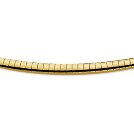 Gouden omega bicolor collier