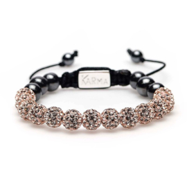 Karma M armband Spiral Full Rose Crystal 85207