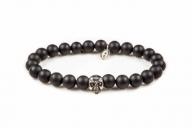 KARMA XL armband Black is Black Skull 86011