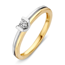 Gouden ring met diamant