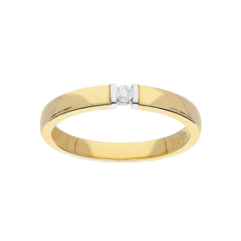 Gouden ring met diamant