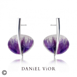 DANiEL ViOR Tavella Violet Enamel oorbelen