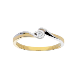 Gouden ring met diamant