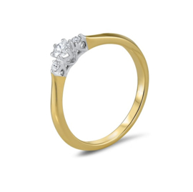 Gouden ring met diamant