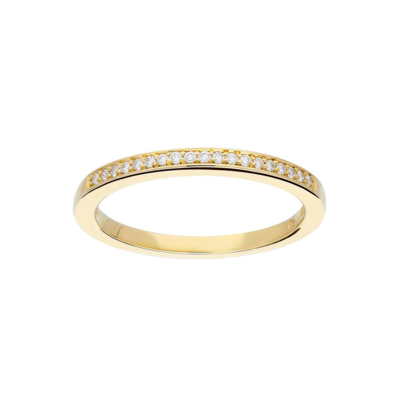 Gouden rij-ring met diamant | Ringen | Juwelier