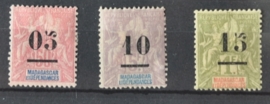 P 251 ++ MADAGASCAR 1902 HINGED PLAK(REST)