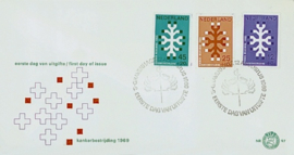 NEDERLAND 1969 FDC E97 OPEN KLEP ++ VOORBEELD SCAN