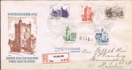 NEDERLAND 1951 FDC E5 GESLOTEN KLEP