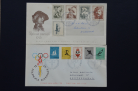 FDC JAARGANG 1956 COMPLEET GEBRUIKT. CAT 197,50€