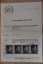1945 HITLER ANK(9-12) NIET UITGEGEVEN + CERTIFICAAT ++ BOX O 1C