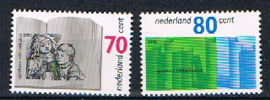 NEDERLAND 1991 NVPH 1481-82 ++ LEZEN BOEK BIBLIOTHEEK