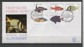 REP. SURINAME ZBL FDC E033A VISSEN FISHES