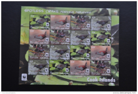 COOK ISLANDS 2014 VOGELS BIRDS OISEAUX ++ M(ZW)