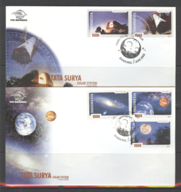 INDONESIË FDC 2003-05ab PLANETEN ZONNESTELSEL