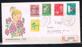 NEDERLAND 1959 FDC E41 OPEN KLEP