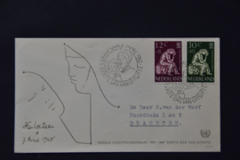 NEDERLAND 1960 FDC E42 OPEN KLEP