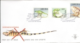 ARUBA 1993 FDC E 047 REPTIELEN