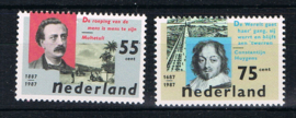 NEDERLAND 1987 NVPH 1370-71 ++ LITERATUUR DEKKER HUYGENS