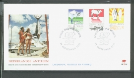 ANTILLEN 1976 FDC E097 LANDBOUW VEETEELT VISSERIJ