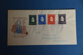 NEDERLAND 1951 FDC E7 OPEN KLEP