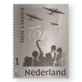 NEDERLAND VREDE EN VRIJHEID ZILVEREN ZEGEL LIMITED EDITION