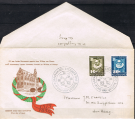 NEDERLAND 1950 FDC E3 OPEN KLEP