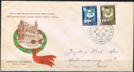 NEDERLAND 1950 FDC E3 GESLOTEN KLEP