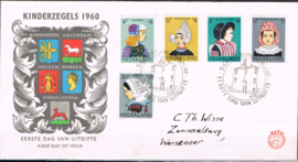 NEDERLAND 1960 FDC E46 OPEN KLEP