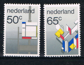 NEDERLAND 1983 NVPH 1287-88 ++ SCHILDER KUNST MONDRIAAN