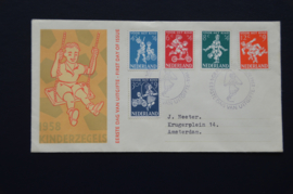 FDC JAARGANG 1958 COMPLEET GEBRUIKT. CAT 58€