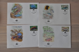 280 + FDC WWF WNF WERELD NATUUR FONDS ++ GRENADA VISSEN FISHES