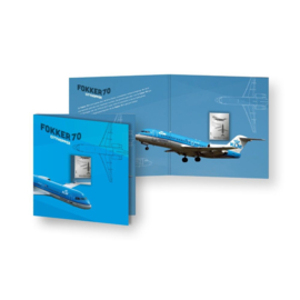 2024 NEDERLAND FOKKER 70 CITYHOPPER ZILVEREN ZEGEL