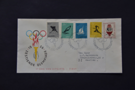 NEDERLAND 1956 FDC E26 GESLOTEN KLEP