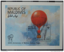 MALEDIVEN 1983 MCHL BLOK 88 BALLON  ++ M3 012