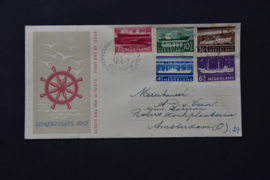 NEDERLAND 1957 FDC E29 GESLOTEN KLEP