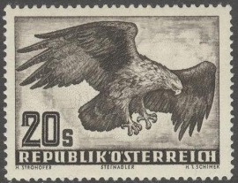 OOSTENRIJK 1950 ANK 973A VOGELS BIRDS