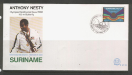 REP. SURINAME ZBL FDC E127 XX NESTY ZWEMMEN