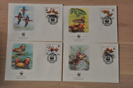 246 + FDC WWF WNF WERELD NATUUR FONDS ++ KOREA EEND DUCK VOGEL BIRD