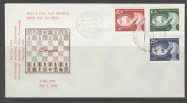 ANTILLEN 1962 FDC E 22G SCHAKEN OPEN