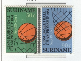 REP. SURINAME 1984 ZBL SERIE 416 BASKETBALL