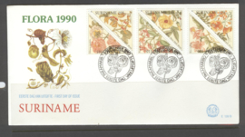 REP. SURINAME ZBL FDC E139 AB BLOEMEN