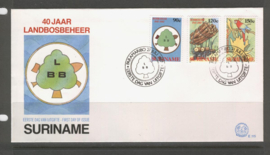 REP. SURINAME ZBL FDC E115 BOSBEHEER VOGEL