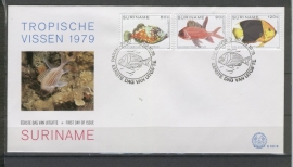 REP. SURINAME ZBL FDC E033B VISSEN FISHES