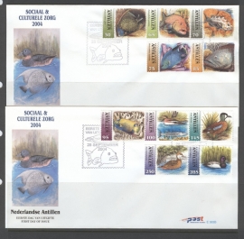 ANTILLEN 2004 FDC E363 AB VISSEN VOGELS