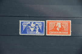 NEDERLAND 1923 NVPH 134-35 ONGEBRUIKT ++ E 462