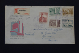 NEDERLAND 1955 FDC E21 GESLOTEN KLEP