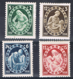 OOSTENRIJK 1937 ANK 642-645 WINTERHILFE ++ L 022